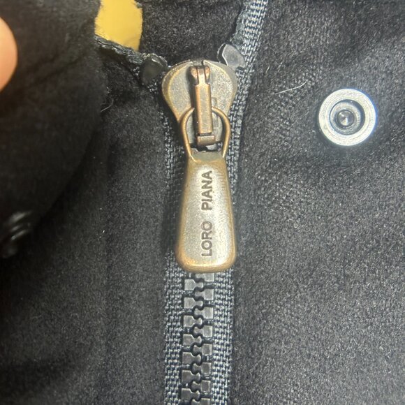 EUC Loro Piana Black Jacket w/ Gold Lining Size 46 - Picture 5 of 16